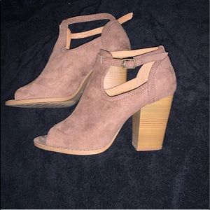 Open toe booties